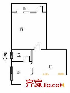 望州南小區(qū) 1室 戶型圖