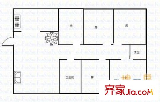 時代俊園戶型圖401653110700 5室2廳2衛(wèi)1廚