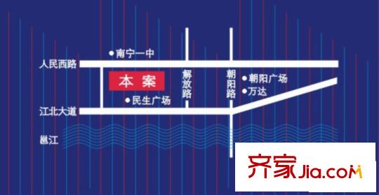 融昌邕江銀座交通圖區(qū)位圖