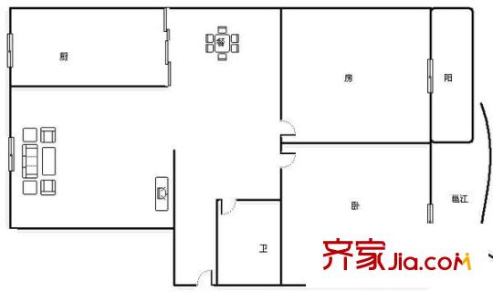 永嘉公寓 2室 戶型圖