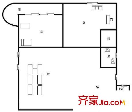 泰安大廈 2室 戶型圖