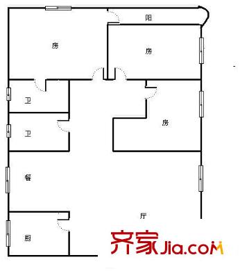 泰安大廈 3室 戶型圖