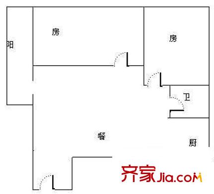 地礦大院 2室 戶(hù)型圖