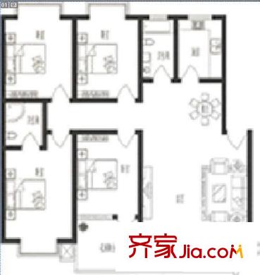 金信苑 4室 戶型圖