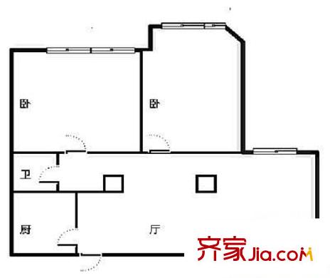 珉旖大廈 2室 戶型圖