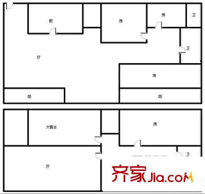 時代俊園戶型圖400659406400 3室2廳2衛(wèi)1廚