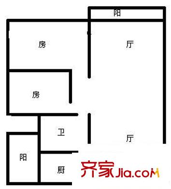 美麗人家 2室 戶型圖