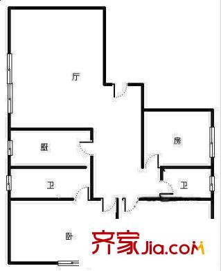 泰安大廈 3室 戶型圖