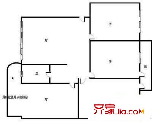 新景花園 3室 戶型圖