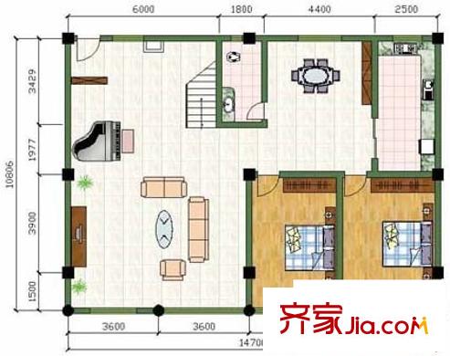 富港商廈戶型圖戶型圖 2室1廳1衛(wèi)1廚