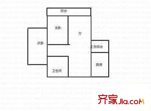 永嘉公寓 2室 戶(hù)型圖