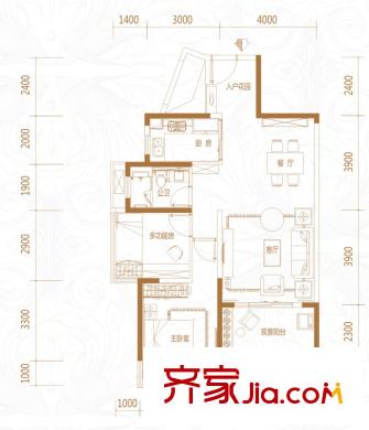 盛天東郡|天禧1#樓1單元05-2單元03/05戶型 2室2廳1衛(wèi)1廚