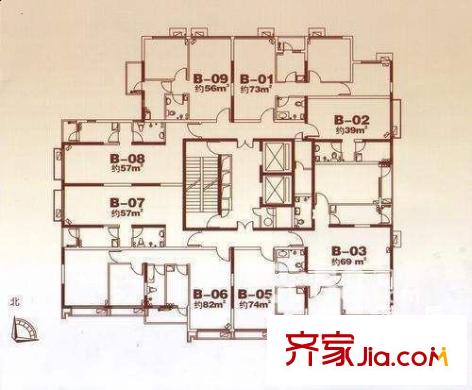 香江花園 4室 戶型圖