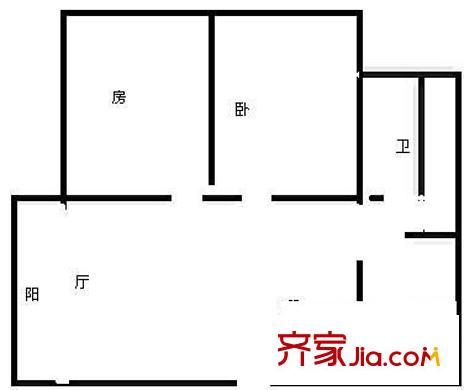 北湖小區(qū) 2室 戶型圖