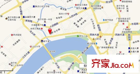 邕江時(shí)代廣場(chǎng)交通圖