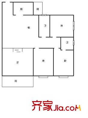 金騰生態(tài)園 3室 戶型圖