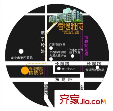 香堤雅院交通圖區(qū)位圖