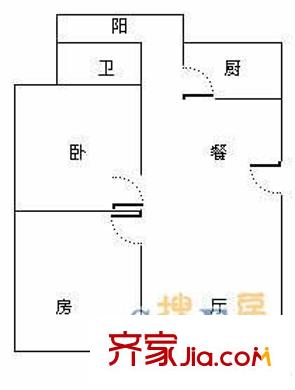 北湖小區(qū) 2室 戶型圖