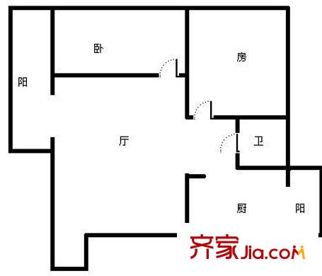 世紀(jì)家園 2室 戶型圖