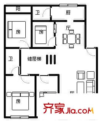 陽光100城市廣場 4室 戶型圖