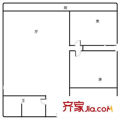 陽光100城市廣場 2室 戶型圖