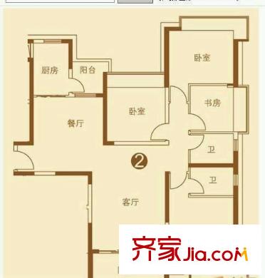 陽光100城市廣場 4室 戶型圖