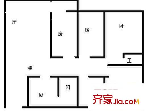 民主路郵電局 4室 戶型圖