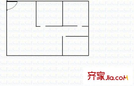 民主路郵電局 3室 戶型圖