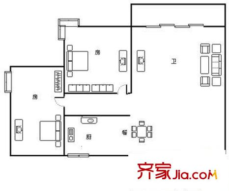 金州瑯園 2室 戶型圖