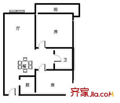 新世紀花園戶型圖2室2廳1衛(wèi) 2室2廳1衛(wèi)1廚
