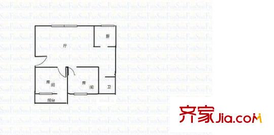 新世紀花園戶型圖2室2廳1衛(wèi) 2室2廳1衛(wèi)1廚