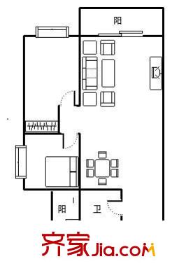 世紀(jì)家園 2室 戶型圖
