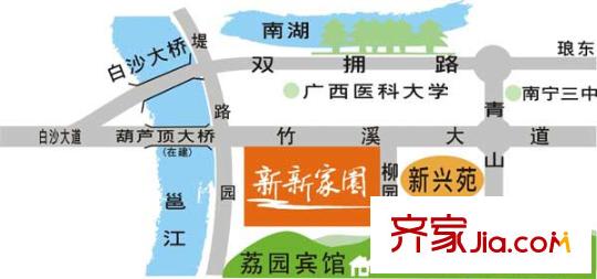 竹溪新新家園交通圖