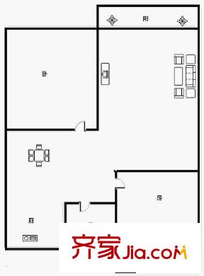 高新苑 2室 戶型圖