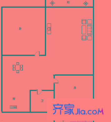 高新苑 2室 戶型圖