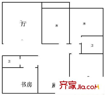 香港花園 4室 戶型圖