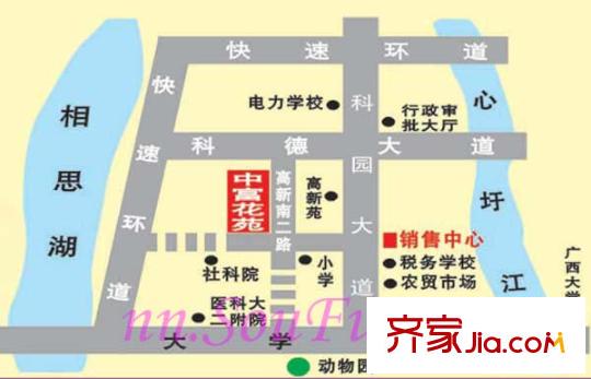 相思湖中富花苑交通圖交通示意圖