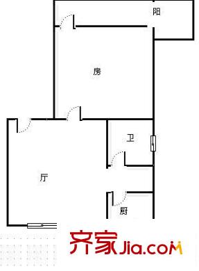 新世紀花園戶型圖1室1廳1衛(wèi) 1室1廳1衛(wèi)1廚