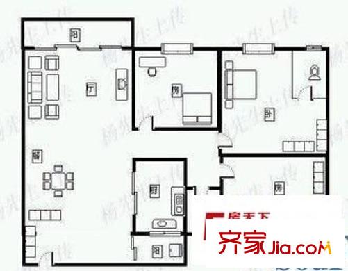 外灘新城 2室 戶型圖