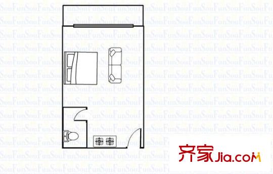 銘湖經(jīng)典 1室 戶(hù)型圖