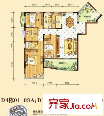 銘湖經(jīng)典 4室 戶(hù)型圖