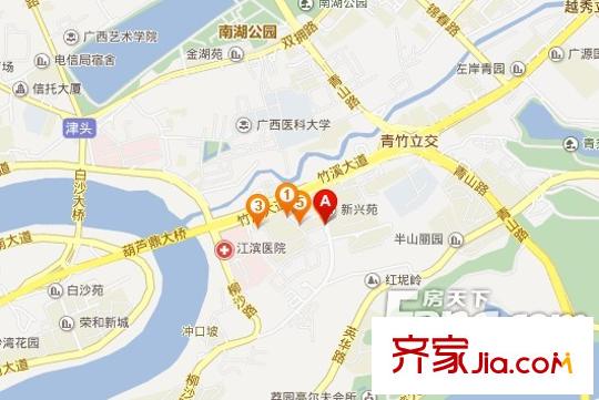 竹溪新新家園交通圖