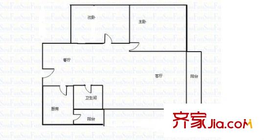 高新苑 2室 戶型圖