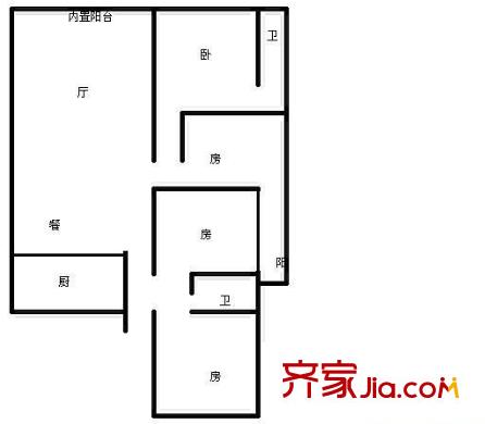綠城畫卷 4室 戶型圖