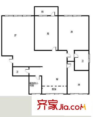 香港花園 3室 戶型圖
