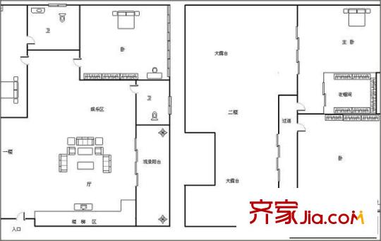 盛天名都 4室 戶型圖