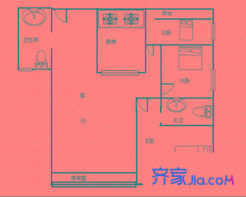 銘湖經(jīng)典 3室 戶(hù)型圖