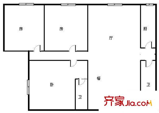 銘湖經(jīng)典 4室 戶型圖
