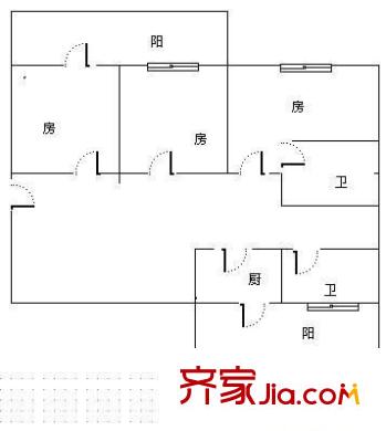 正新花園 3室 戶型圖
