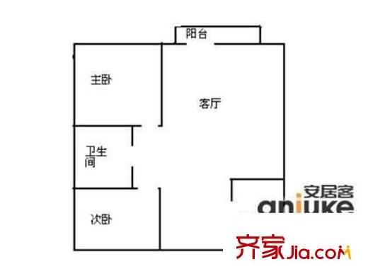 中鼎溫馨家園 2室 戶型圖